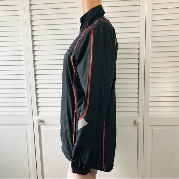 2/$25 ASICS Gray Orange Windbreaker Jacket Size Small - Picture 4 of 9